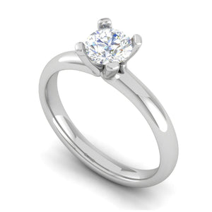 Jewelove™ Rings VS J / Women's Band only 0.50 cts Solitaire Platinum Ring JL PT RS RD 174