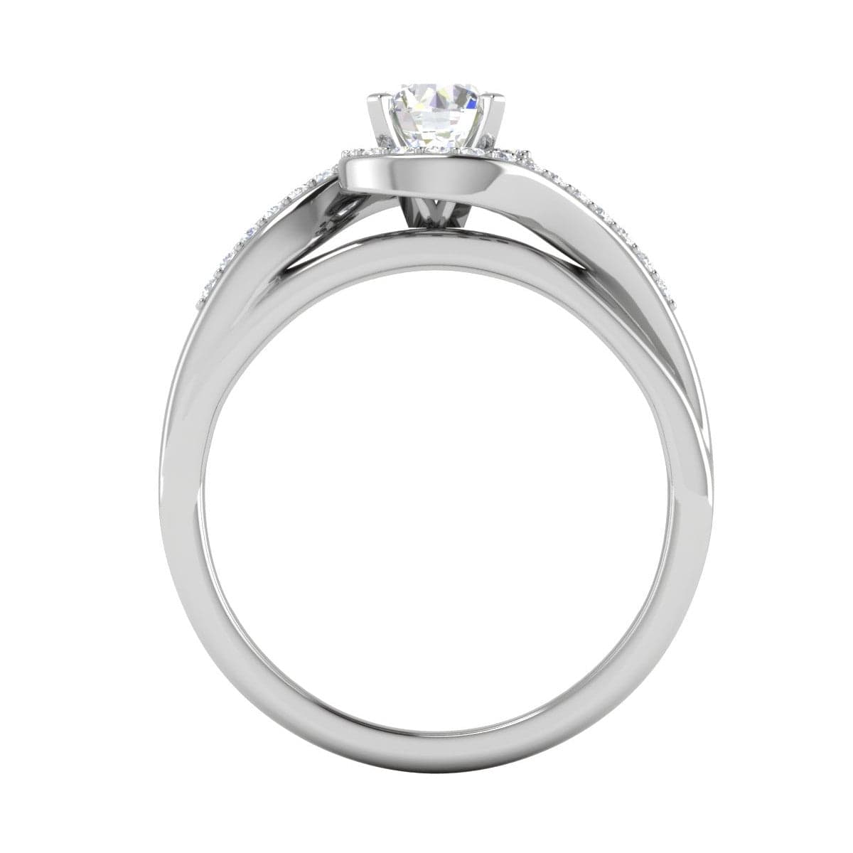 Jewelove™ Rings VS J / Women's Band only 0.50 cts Solitaire Shank Diamond Platinum Ring JL PT RP RD 218