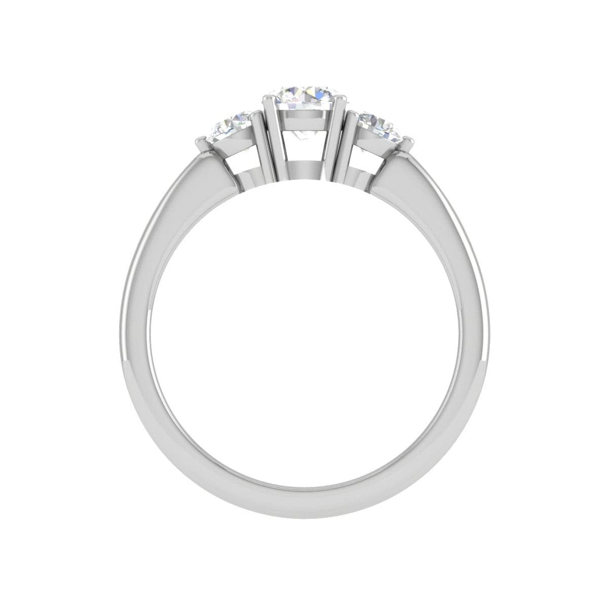 Jewelove 0.50 cts. Solitaire Three Stone Platinum Diamond Engagement Ring JL PT R3 RD 161