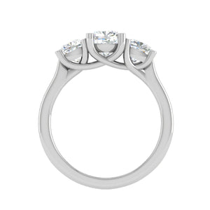 Jewelove™ Rings VVS G / Women's Band only 0.50cts. Cushion Solitaire Diamond Platinum Ring JL PT R3 CU 127