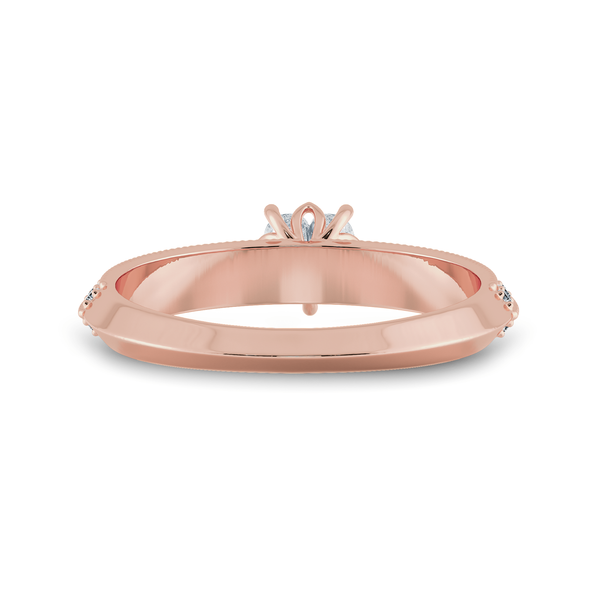 Jewelove™ Rings Women's Band only / VS I 0.50cts. Heart Cut Solitaire Diamond Split Shank 18K Rose Gold Ring JL AU 1189R-A