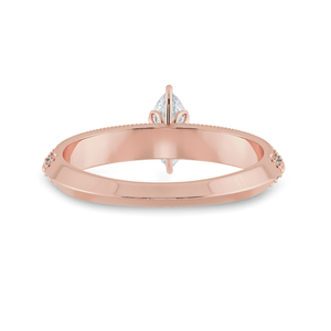 Jewelove™ Rings Women's Band only / VS I 0.50cts. Marquise Cut Solitaire Diamond Split Shank 18K Rose Gold Ring JL AU 1192R-A