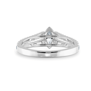 Jewelove™ Rings I VS / Women's Band only 0.50cts Marquise Cut Solitaire Diamond Split Shank Platinum Ring JL PT 1184-A