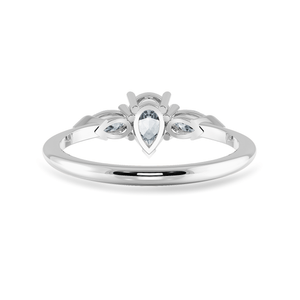 Jewelove™ Rings I VS / Women's Band only 0.50cts Pear Cut Solitaire Diamond Accents Platinum Ring JL PT 1207-A