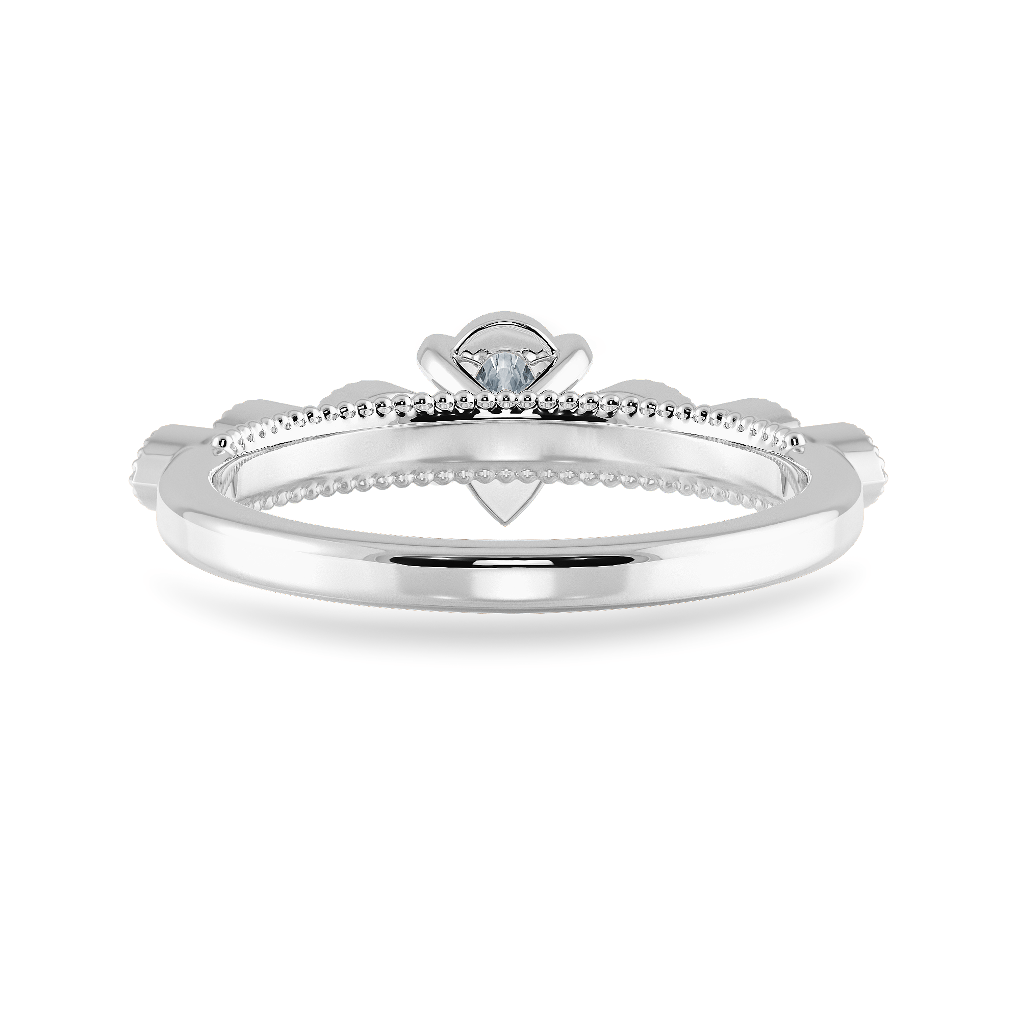 Jewelove™ Rings I VS / Women's Band only 0.50cts Pear Cut Solitaire with Marquise Cut Diamond Accents Platinum Ring JL PT 2018-A