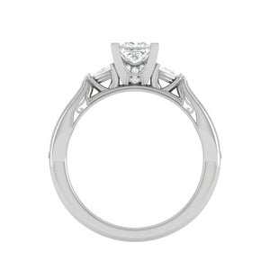 Jewelove™ Rings I VS / Women's Band only 0.50cts Princess Cut Solitaire with Pear Diamond Platinum Ring JL PT RV PR 124