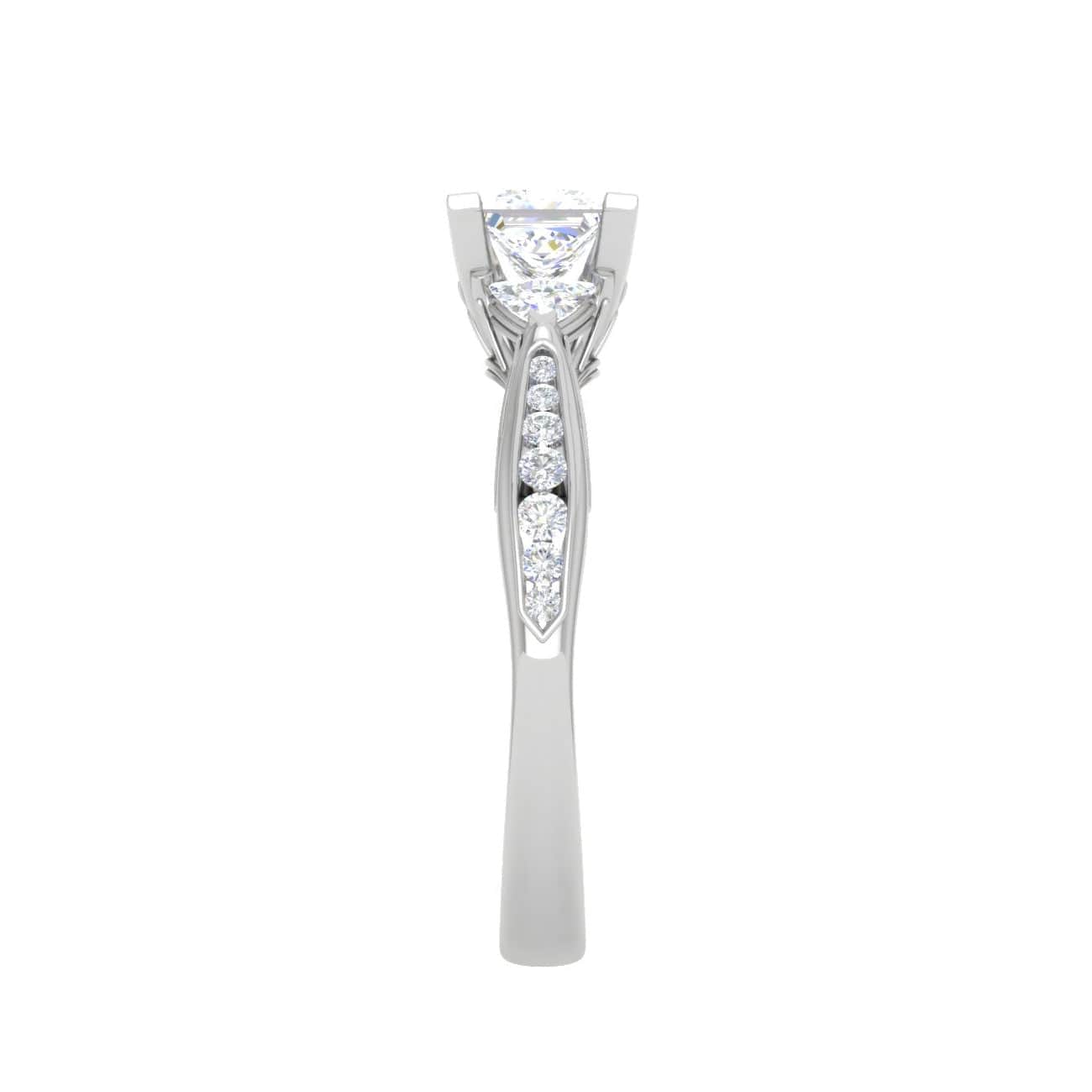 Jewelove™ Rings I VS / Women's Band only 0.50cts Princess Cut Solitaire with Pear Diamond Platinum Ring JL PT RV PR 124