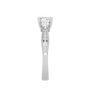 Jewelove™ Rings I VS / Women's Band only 0.50cts Princess Cut Solitaire with Pear Diamond Platinum Ring JL PT RV PR 124