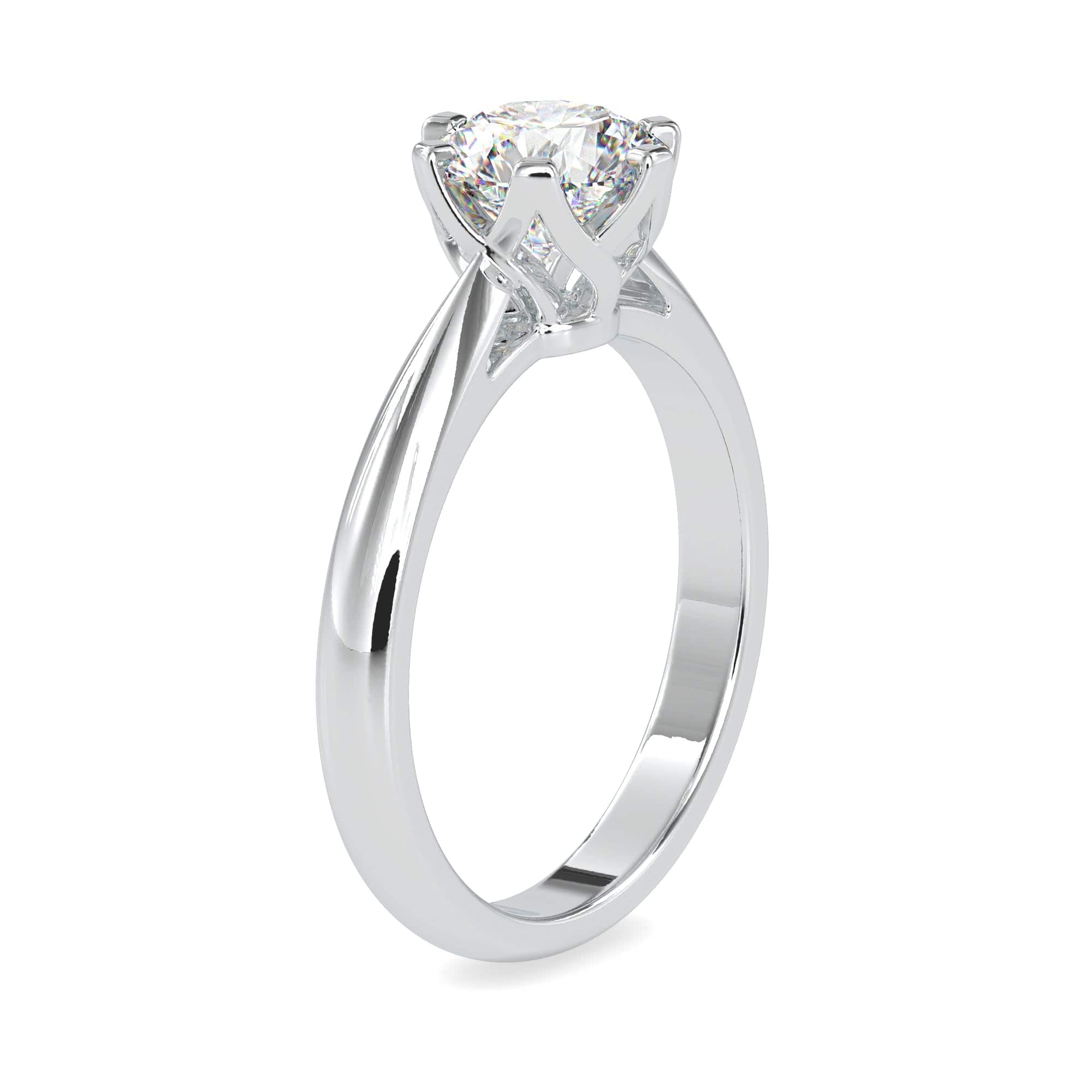 Jewelove™ Rings Women's Band only / VS J 0.50cts. Solitaire 6 Prong Platinum Engagement Ring JL PT 0181