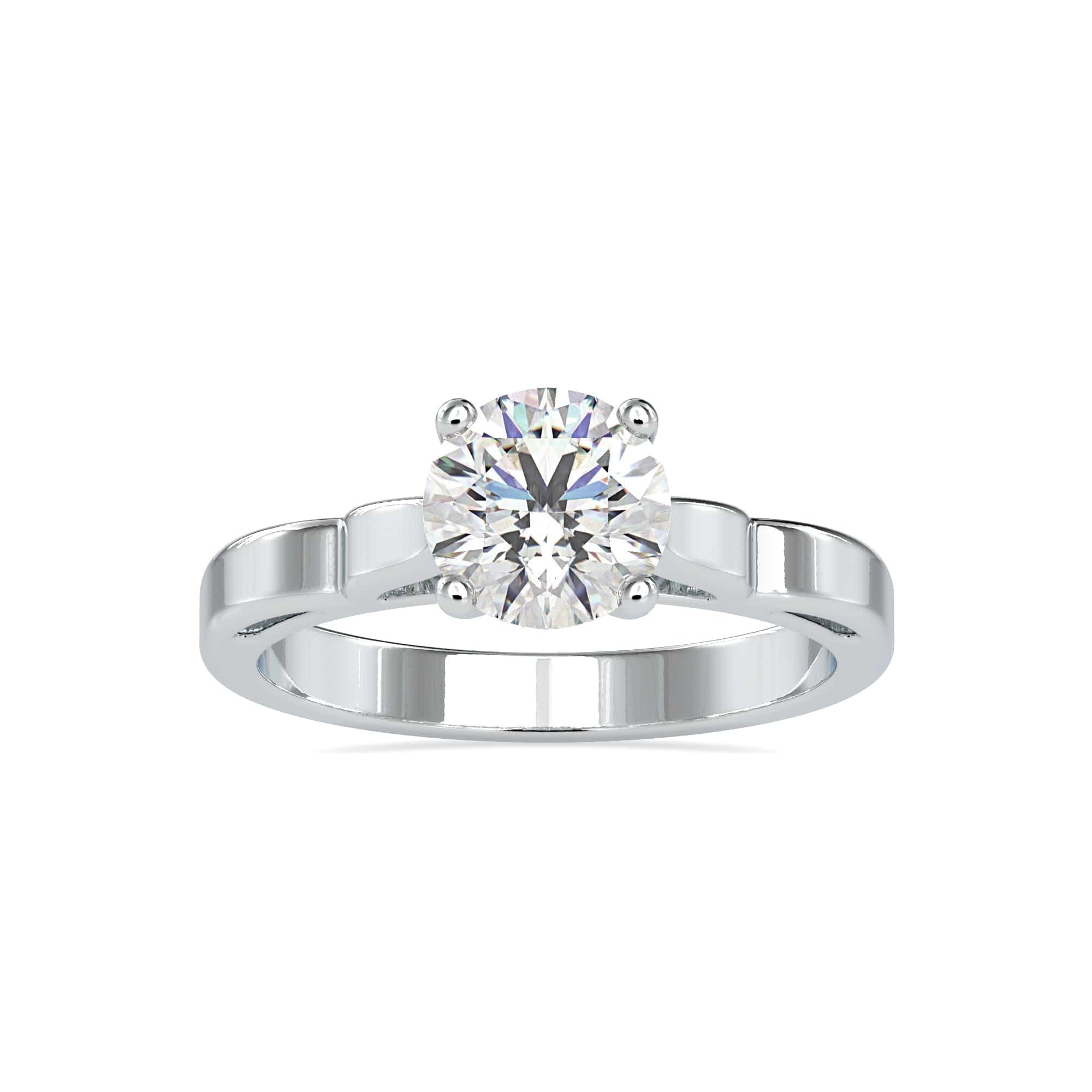 Jewelove™ Rings Women's Band only / VS J 0.50cts. Solitaire Designer Platinum Engagement Ring JL PT 0185-A