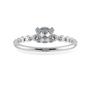 Jewelove™ Rings J VS / Women's Band only 0.50cts Solitaire Diamond Accents Platinum Ring JL PT 1202-A