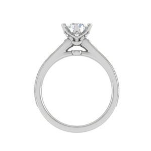 Jewelove™ Rings J VS / Women's Band only 0.50cts Solitaire Diamond Platinum Ring JL PT RV CU 105