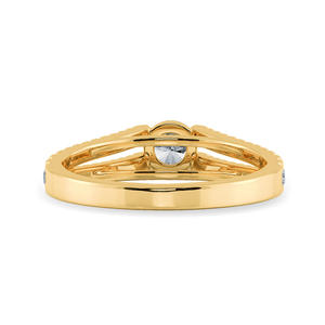 Jewelove™ Rings Women's Band only / VS J 0.50cts. Solitaire Diamond Split Shank 18K Yellow Gold Solitaire Ring JL AU 1177Y-B