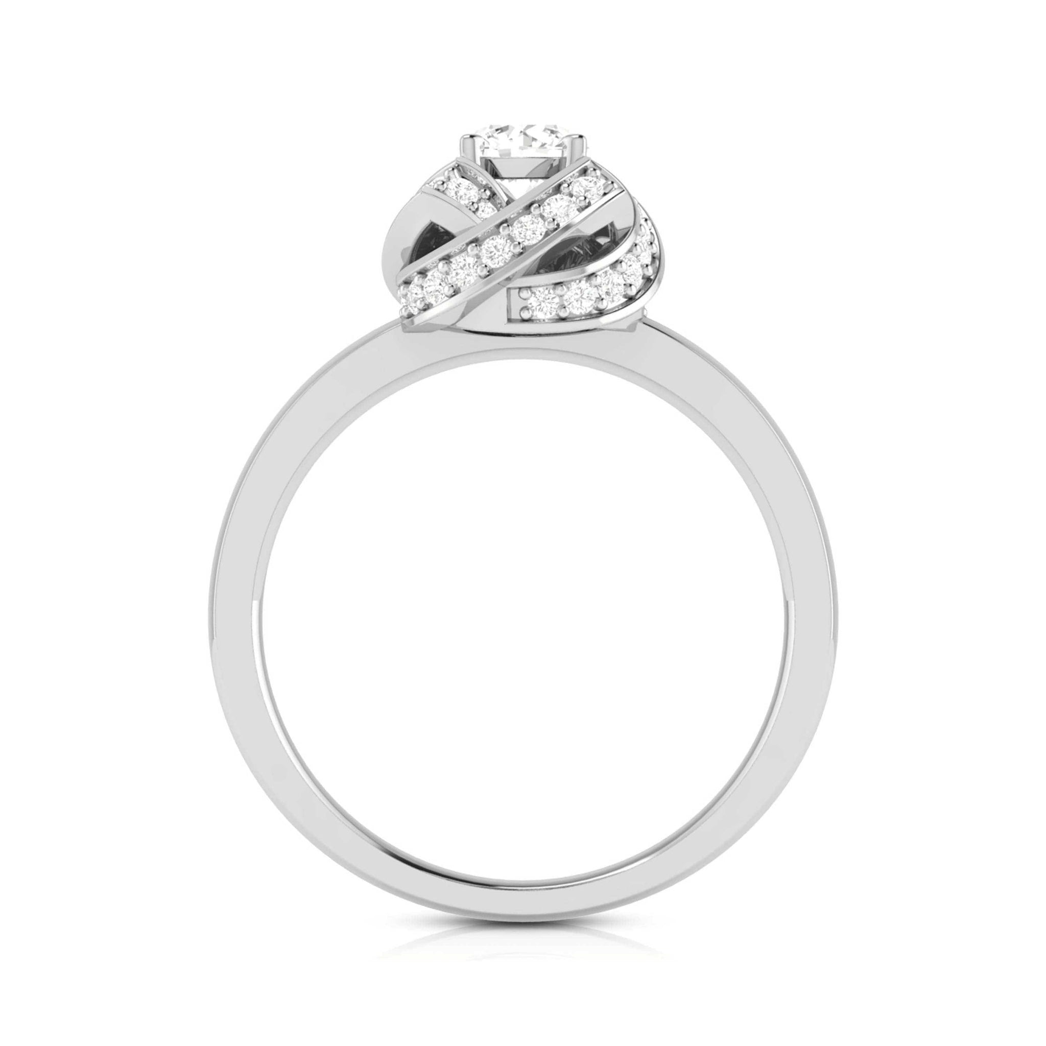 Jewelove™ Rings J VS / Women's Band only 0.50cts. Solitaire Platinum Diamond Engagement Ring for Women JL PT R-78