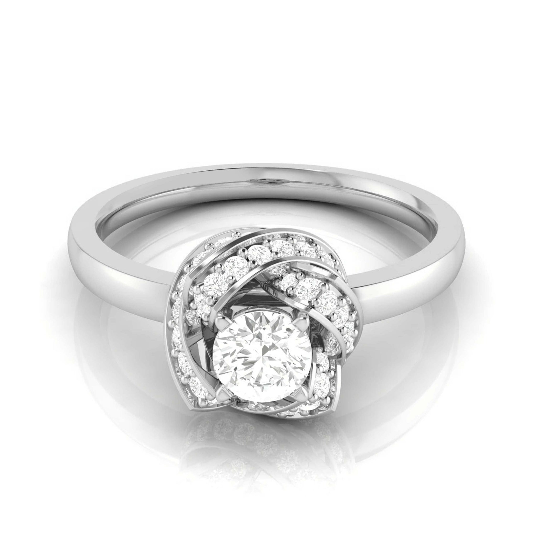 Jewelove™ Rings J VS / Women's Band only 0.50cts. Solitaire Platinum Diamond Engagement Ring for Women JL PT R-78