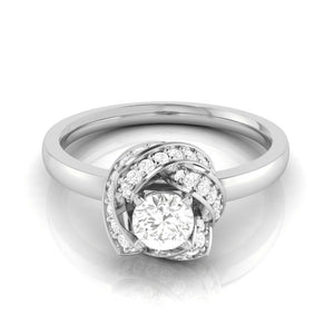 Jewelove™ Rings J VS / Women's Band only 0.50cts. Solitaire Platinum Diamond Engagement Ring for Women JL PT R-78