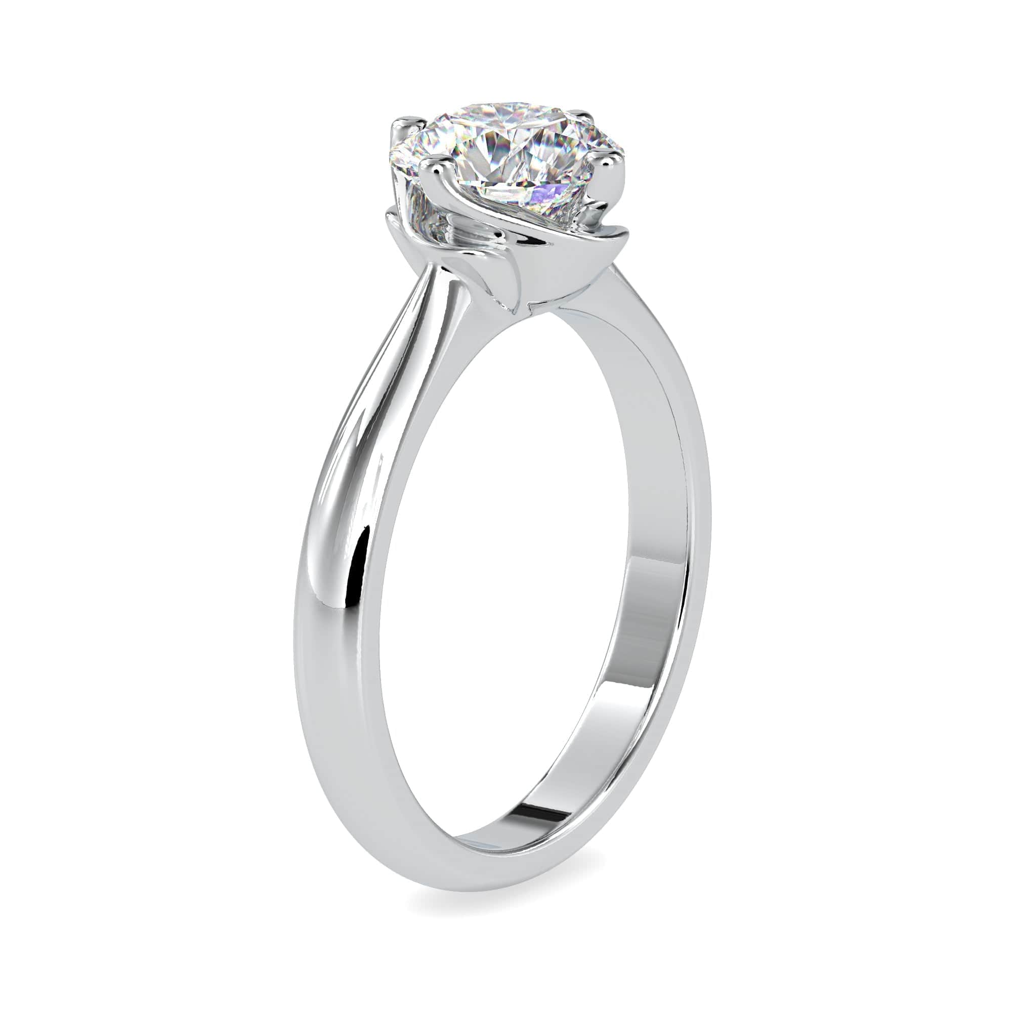 Jewelove™ Rings Women's Band only / VS J 0.50cts. Solitaire Platinum Engagement Ring JL PT 0186-A