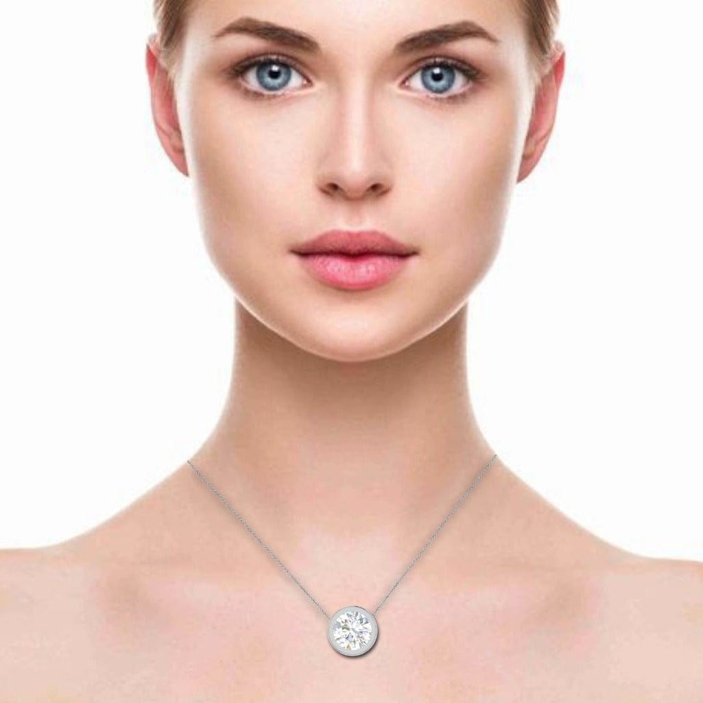 Jewelove™ Pendants Women's Band only 0.70 cts. Platinum Solitaire Pendant for Women JL PT P SP RD 101