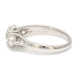 Jewelove™ Rings J VS / Women's Band only 0.70 cts. Solitaire Diamond Accents Platinum Engagement Ring JL PT R3 RD 120