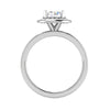 Jewelove™ J VS / Women's Band only 0.70 cts Solitaire Halo Diamond Shank Platinum Ring JL PT RH RD 148