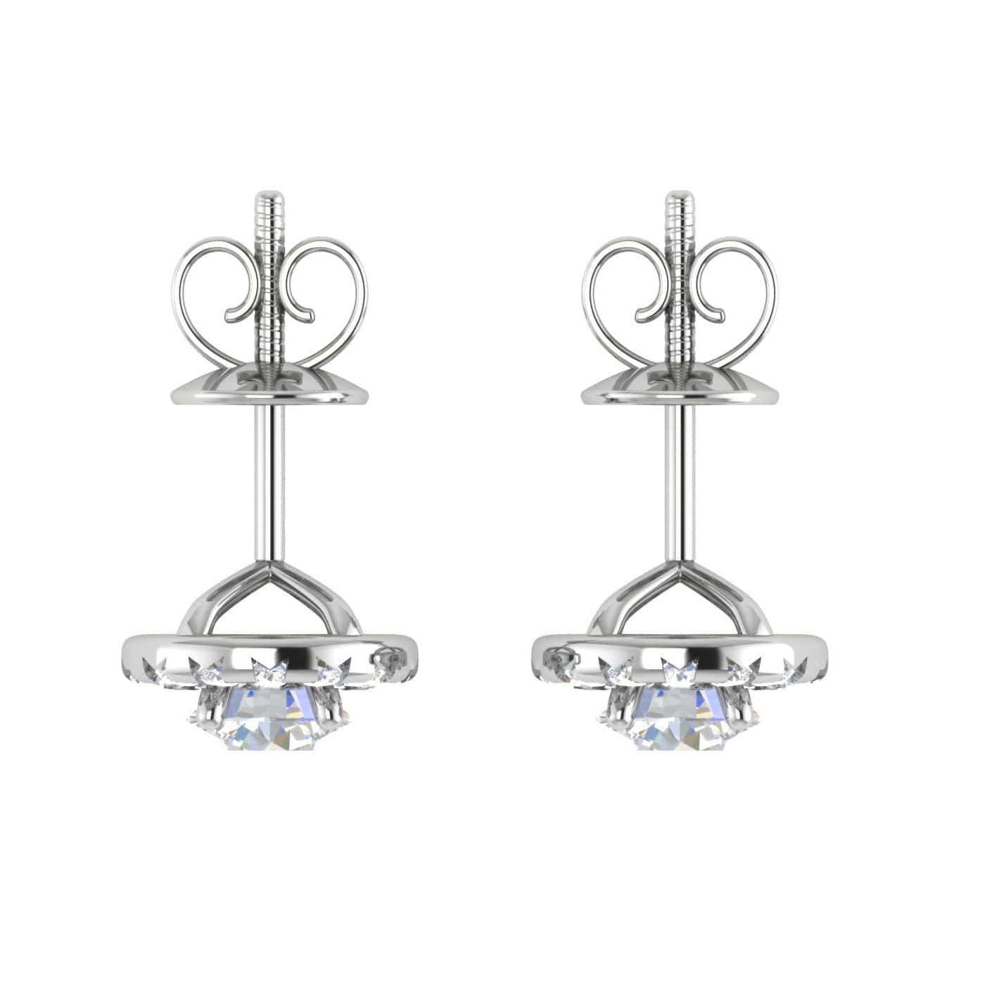 Jewelove™ Earrings VS J 0.70 cts. Solitaire Platinum Diamond Earrings JL PT E SE RD 105