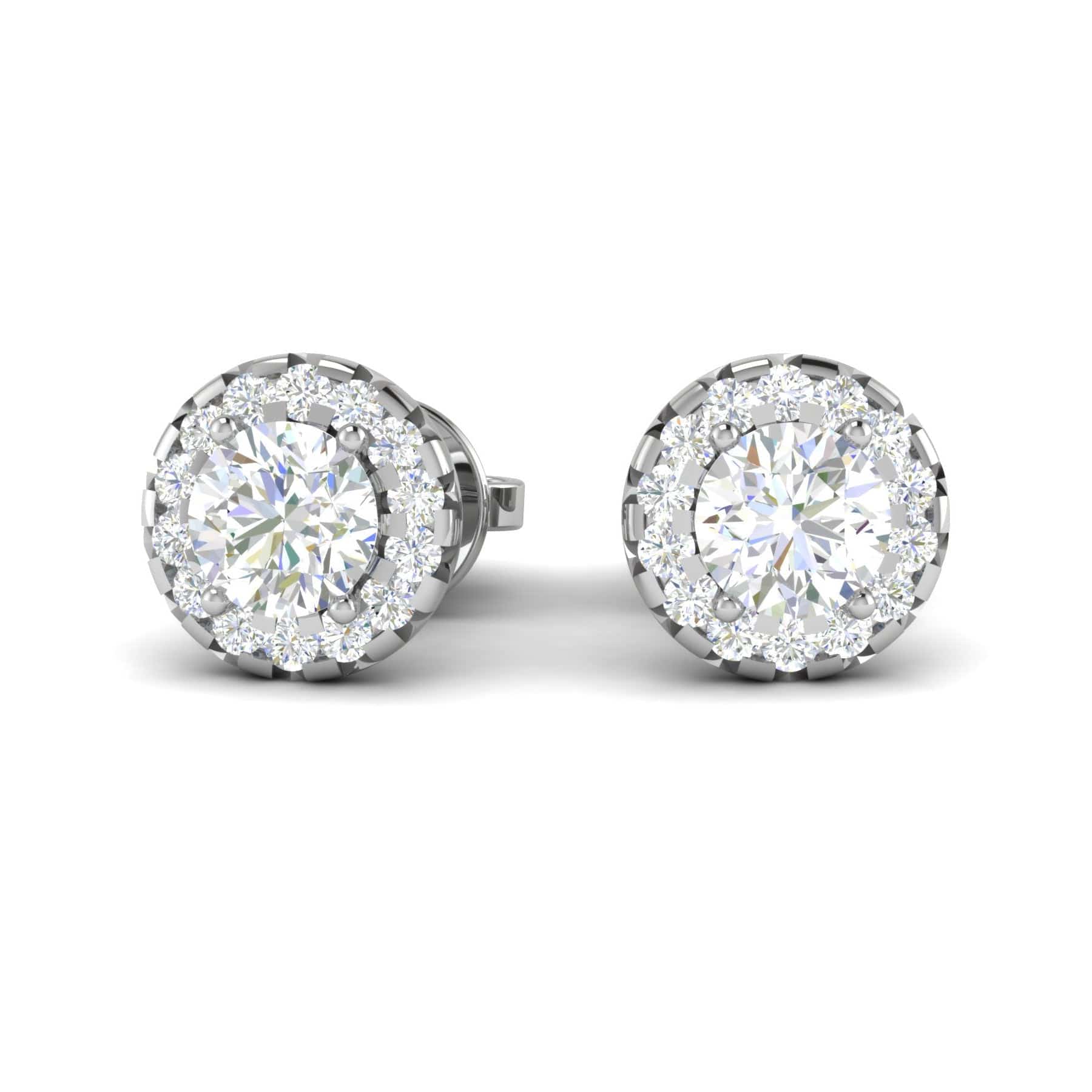 Jewelove™ Earrings VS J 0.70 cts. Solitaire Platinum Diamond Earrings JL PT E SE RD 105