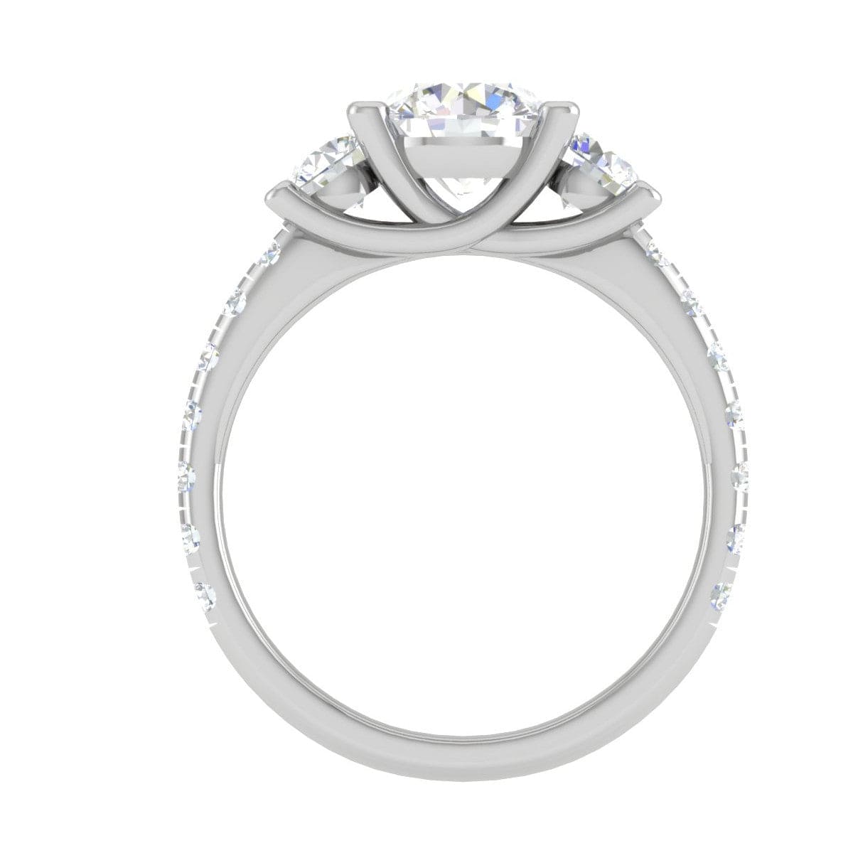 Jewelove™ Rings J VS / Women's Band only 0.70 cts Solitaire Platinum Shank Diamond Ring JL PT R3 RD 121