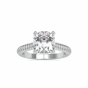 Jewelove™ Rings Women's Band only / VS I 0.70cts. Cushion Cut Solitaire Platinum Diamond Engagement Ring JL PT 0103