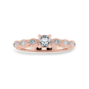 Jewelove™ Rings Women's Band only / VVS G 0.70cts. Cushion Cut Solitaire with Marquise Cut Diamond Accents 18K Rose Gold Ring JL AU 2013R-B