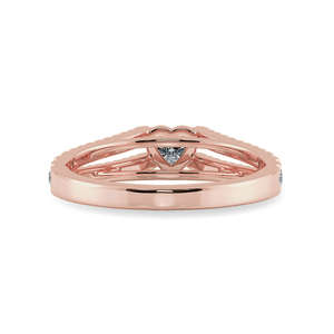 Jewelove™ Rings Women's Band only / VS I 0.70cts. Heart Cut Solitaire Diamond Split Shank 18K Rose Gold Ring JL AU 1181R-B