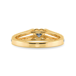 Jewelove™ Rings Women's Band only / VS I 0.70cts. Heart Cut Solitaire Diamond Split Shank 18K Yellow Gold Ring JL AU 1181Y-B