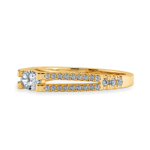 Jewelove™ Rings Women's Band only / VS I 0.70cts. Oval Cut Solitaire Diamond Split Shank 18K Yellow Gold Ring JL AU 1182Y-B