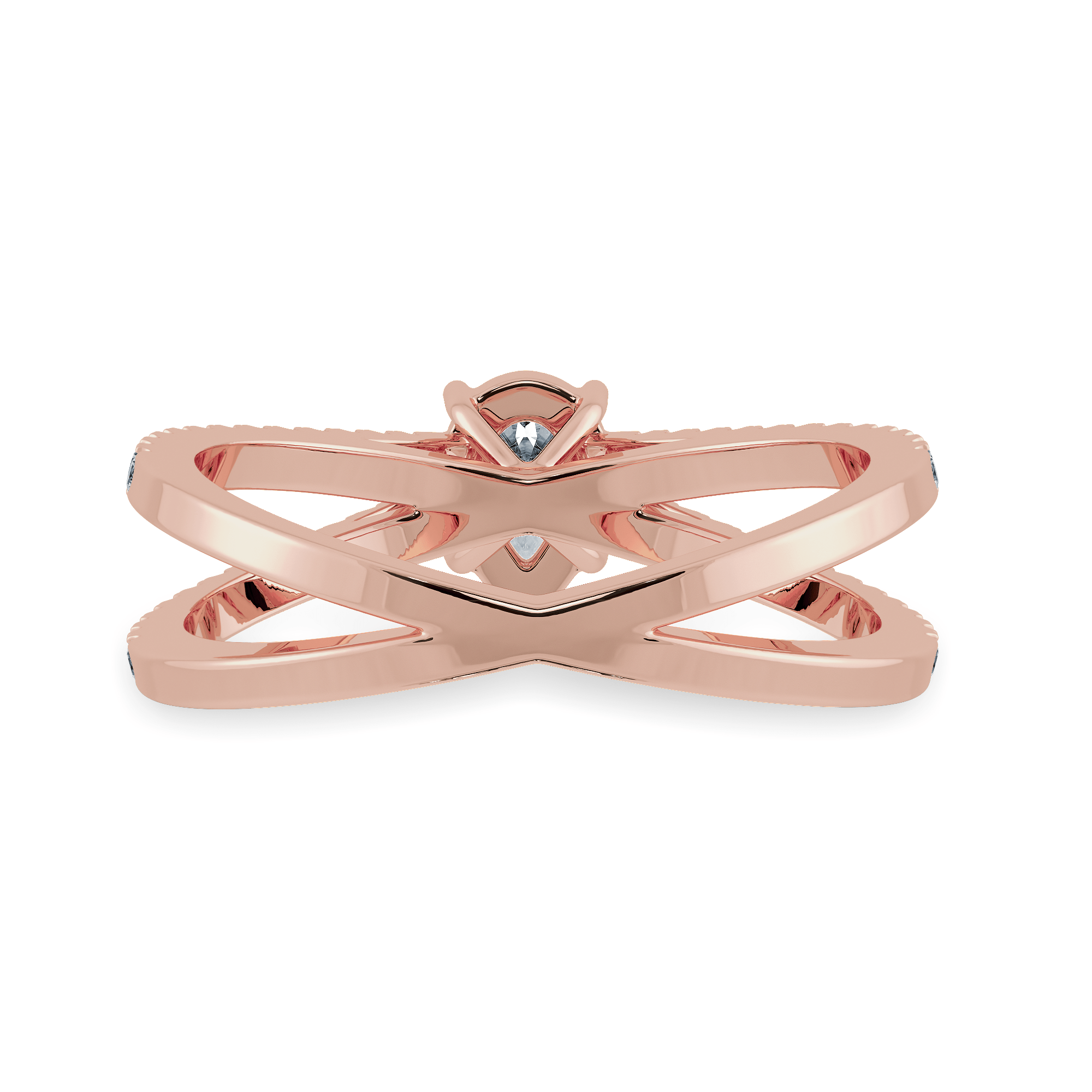 Jewelove™ Rings Women's Band only / VS I 0.70cts. Pear Cut Solitaire Diamond Split Shank 18K Rose Gold Ring JL AU 1175R-B