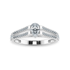 Jewelove™ Rings I VS / Women's Band only 0.70cts Pear Cut Solitaire Diamond Split Shank Platinum Ring JL PT 1183-B