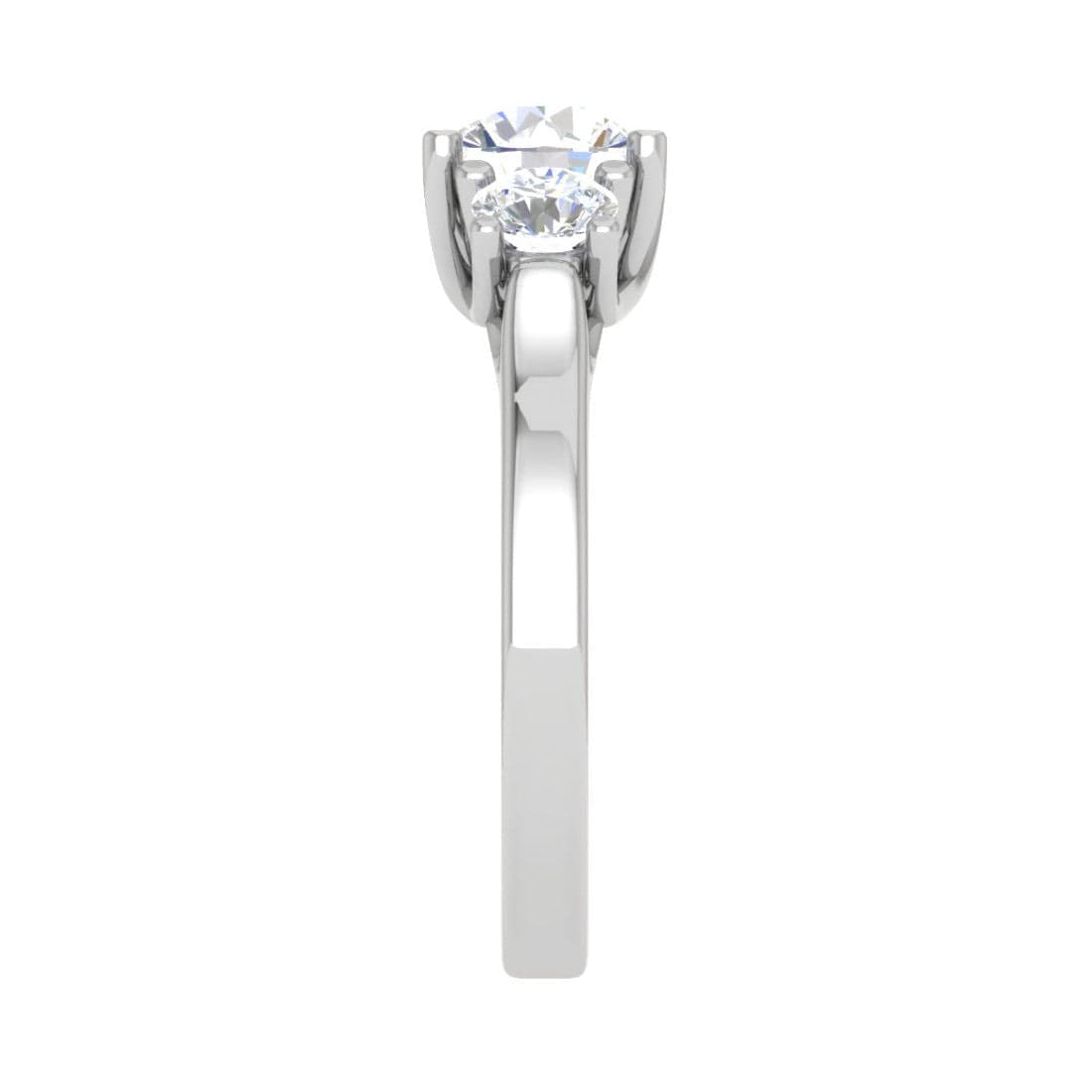 Jewelove™ Rings J VS / Women's Band only 0.70cts Platinum Solitaire Diamond Ring JL PT R3 RD 105