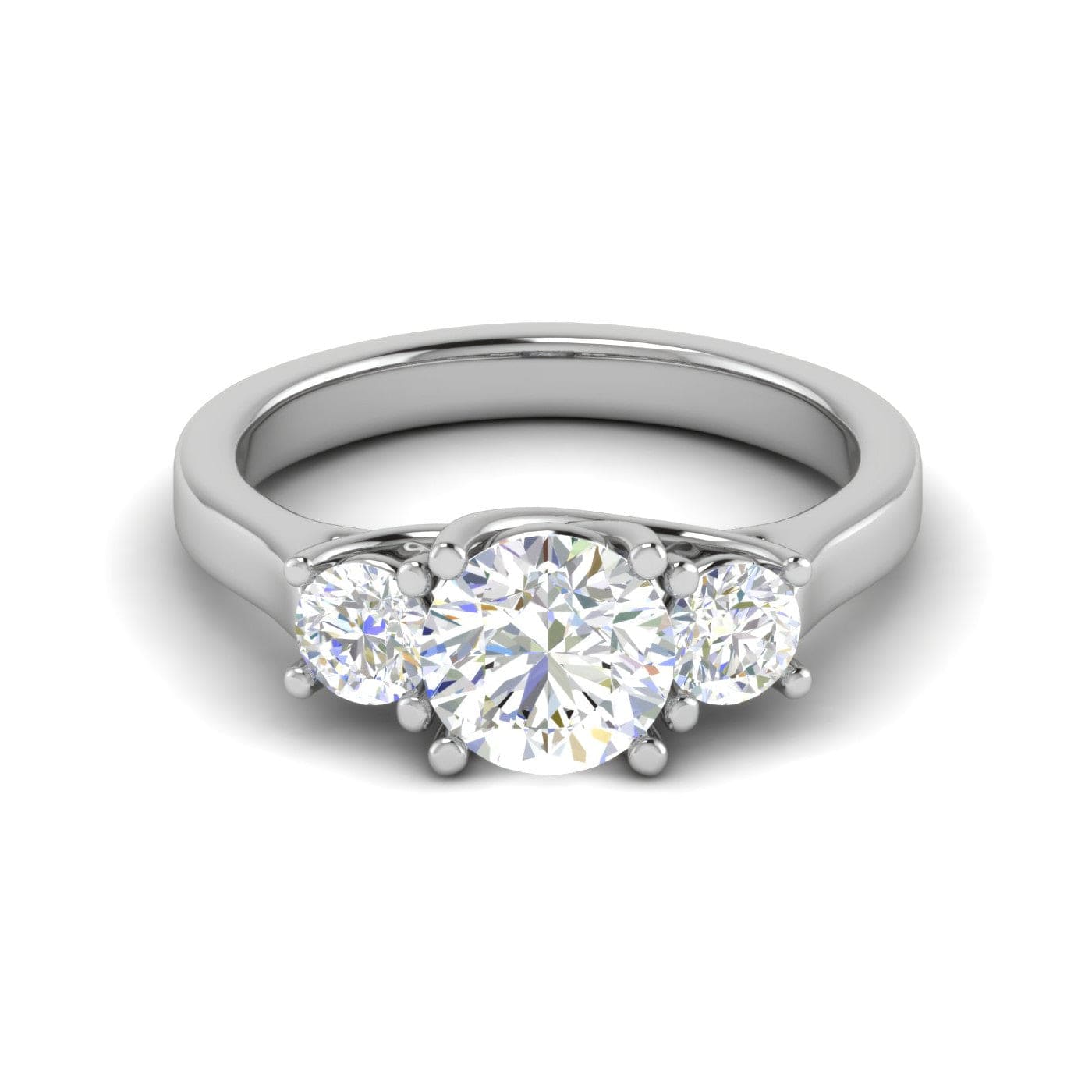 Jewelove™ Rings J VS / Women's Band only 0.70cts Platinum Solitaire Diamond Ring JL PT R3 RD 105