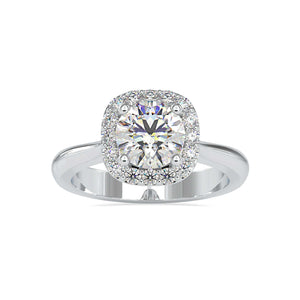 Jewelove™ Rings Women's Band only / VS J 0.70cts. Solitaire Platinum Diamond Halo Engagement Ring JL PT 0101