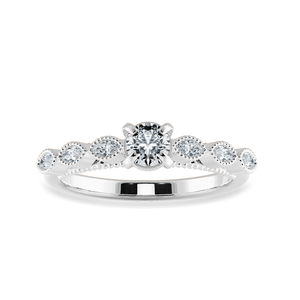 Jewelove™ Rings J VS / Women's Band only 0.70cts Solitaire Platinum Ring with Marquise Cut Diamond Accents JL PT 2011-B