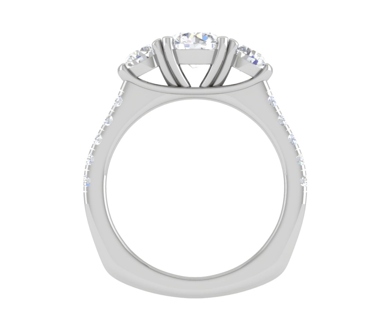 Jewelove™ Rings J VS / Women's Band only 1.00 cts Platinum Solitaire Diamond Shank Ring JL PT R3 RD 145