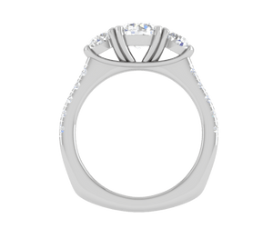 Jewelove™ Rings J VS / Women's Band only 1.00 cts Platinum Solitaire Diamond Shank Ring JL PT R3 RD 145