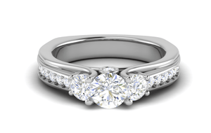 Jewelove™ Rings J VS / Women's Band only 1.00 cts. Pointer Platinum Solitaire Ring JL PT R3 RD 144