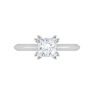 Jewelove™ Rings VS I / Women's Band only 1.00 cts Princess Cut Solitaire Platinum Diamonds Ring JL PT RS PR 120