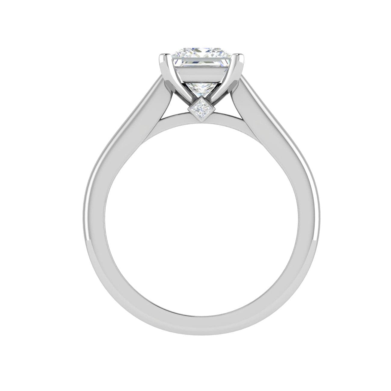 Jewelove™ Rings VS I / Women's Band only 1.00 cts Princess Cut Solitaire Platinum Diamonds Ring JL PT RS PR 122