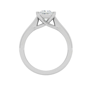 Jewelove™ Rings VS I / Women's Band only 1.00 cts Princess Cut Solitaire Platinum Ring JL PT RS PR 124