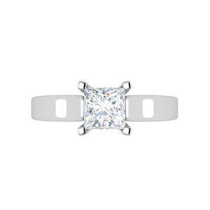 Jewelove™ Rings VS I / Women's Band only 1.00 cts Princess Cut Solitaire Platinum Ring JL PT RS PR 124