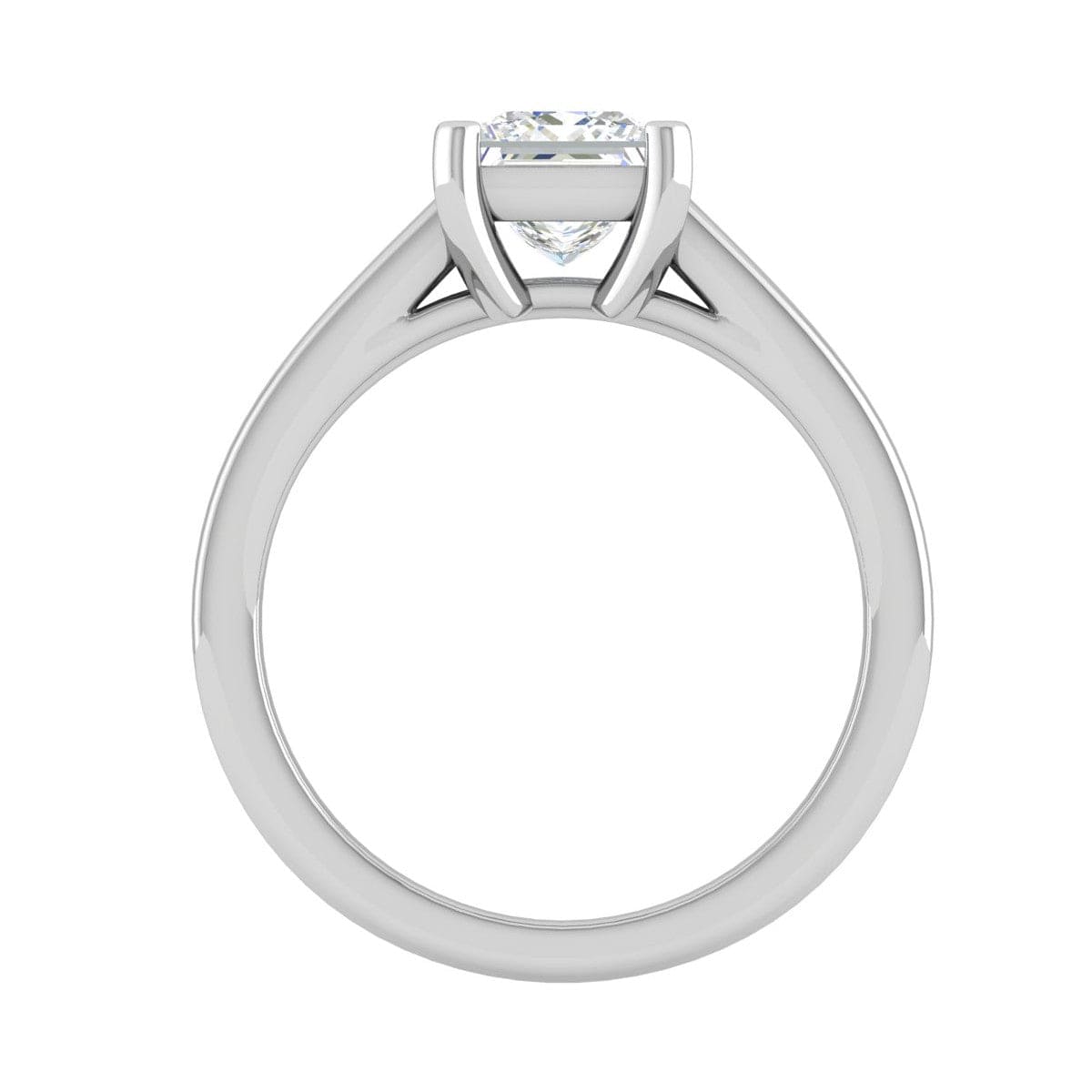 Jewelove™ Rings VS I / Women's Band only 1.00 cts Princess Cut Solitaire Platinum Ring JL PT RS PR 130