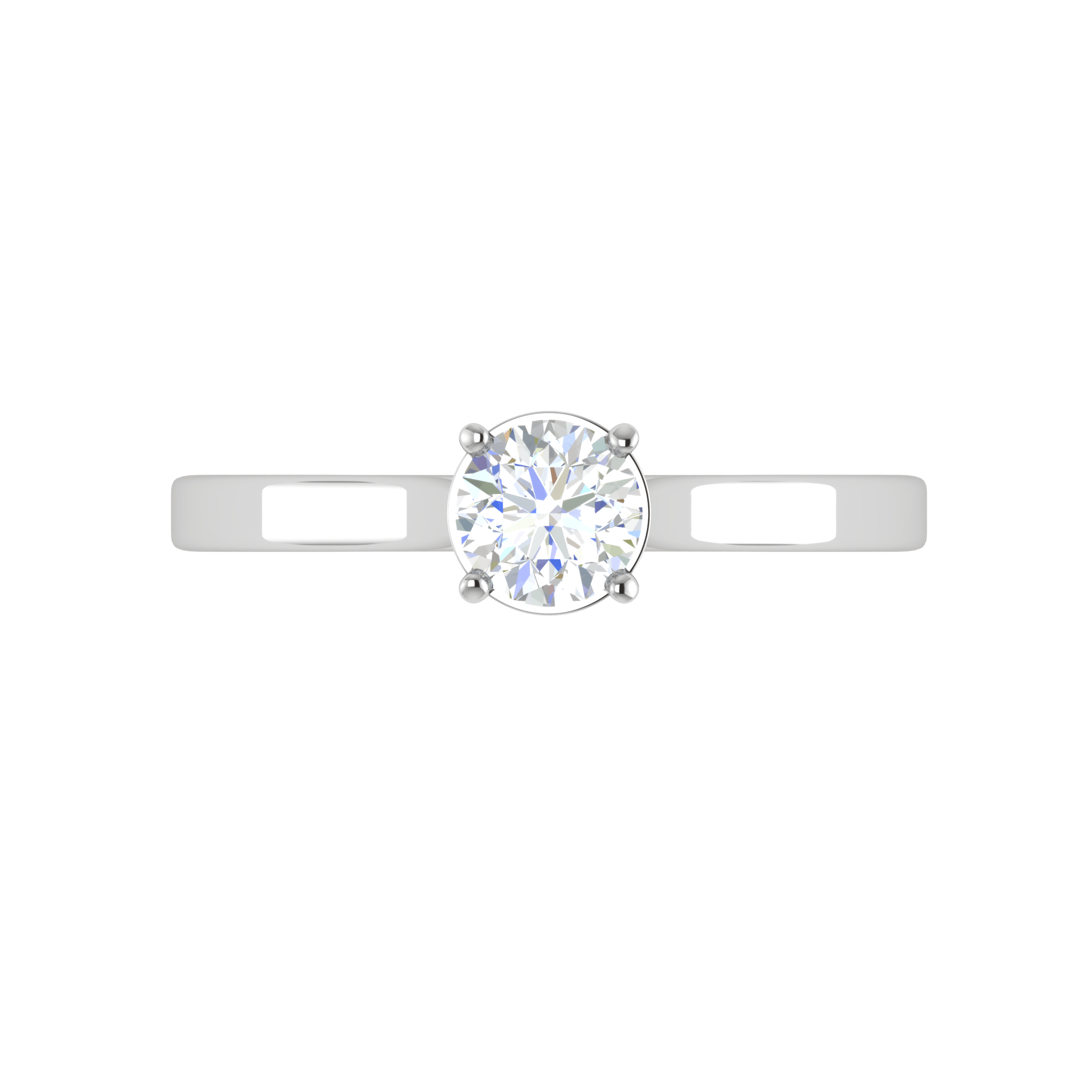 Jewelove™ J VS / Women's Band only 1.00 cts Solitaire Platinum Ring JL PT RS RD 104