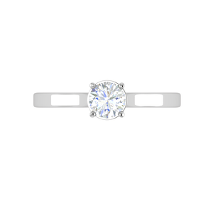 Jewelove™ J VS / Women's Band only 1.00 cts Solitaire Platinum Ring JL PT RS RD 104