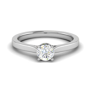 Jewelove™ J VS / Women's Band only 1.00 cts Solitaire Platinum Ring JL PT RS RD 104