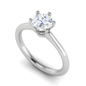 Jewelove™ J VS / Women's Band only 1 Carat Solitaire 6 Prong Platinum Ring JL PT RS RD 103